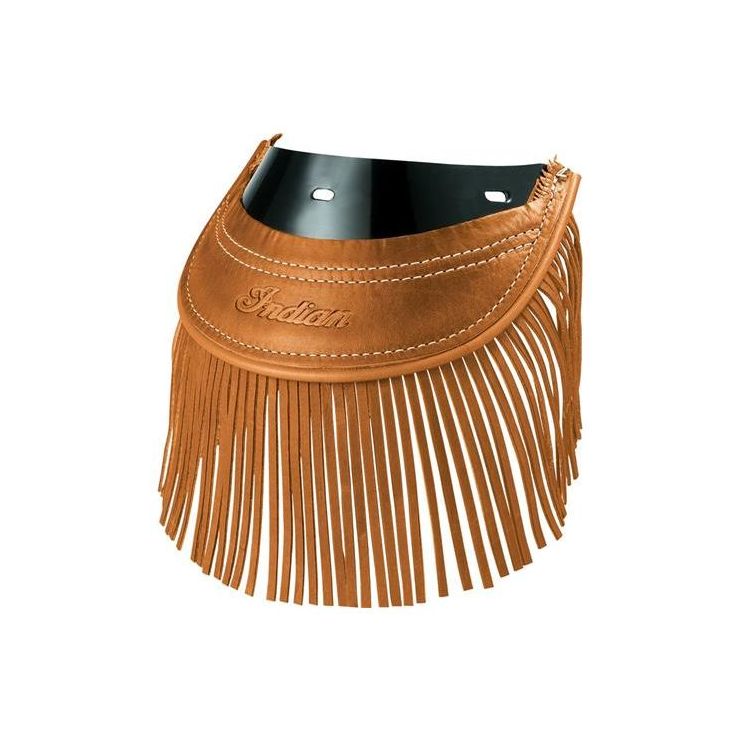 Indian Heritage Leather Rear Mud Flap With Fringe